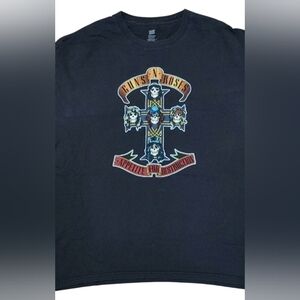 Vtg Y2K Guns N' Roses Appetite for Destruction Print Hanes T-Shirt Size (XL)
